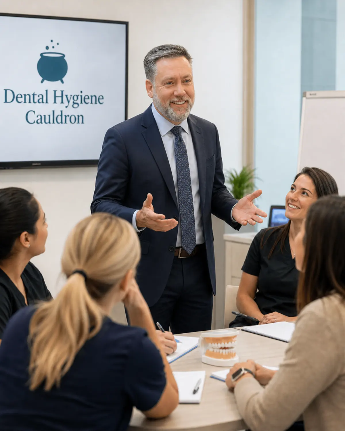 Wes Warren of Whitehall Management leading a one-on-one dental practice coaching session